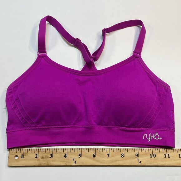 Ryka Womens Fuchsia Color Padded Sports Bra Sz M - Picture 2 of 4